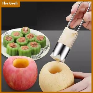 [The Gesh] Stainless Steel Fruit Core Remover Apple Pear Bell Peppers Pitter Extractor Tool Versatile Vegetable Core Puller Kitchen Gadgets