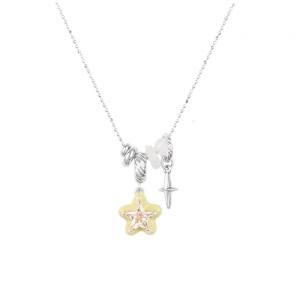Yellow Star Crucifix Necklace Handmade Neckchain Adjustable Neck Chain Gift Present Elegant For Women And Girls