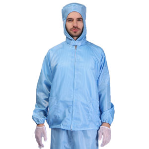 Kilang 2 in 1 Ppe Protective Suit Washable Antistatic Coverall Men Work Wear Esd Baju Bengkel Working Overall Workshop Clothes Jacket Kerja and Pants Lab Suit Labour Worker Electronic Food Safety Factory Clean Room Suit Uniform Chemical Clothing