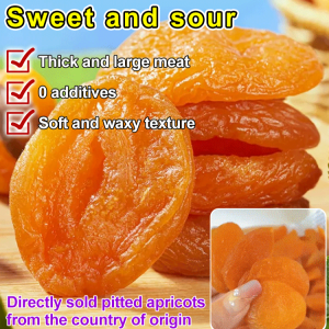 Natural Dried Apricots/No Additives Soft Chewy Apricot Snack/Healthy Preserved Fruit For All Ages/Family Gathering Individually Packed Treat