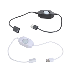 3-8m Sensing Distance 5V USB Power PIR Motion Sensors Switches for LED Night Light with USB Interfaces Easy Installation