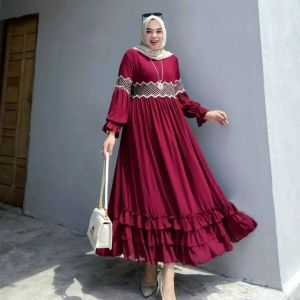 Dress Terbaru 2023 FUJITA DRESS BP CERUTY BABYDOLL APK RENDA Gamis Dress Wanita Simple Kondangan