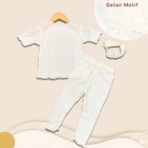 3-18 BLN SETELAN BAYI GEMPI FREE HEADBAND SCRUNCHIE SETELAN BAYI PEREMPUAN PREMIUM by MYBEE (SNI)