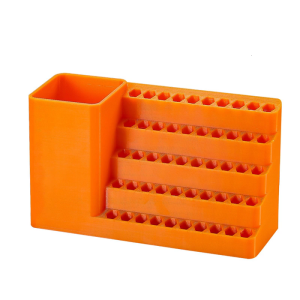 Industrial Tool Bit Organizers Case For 6.35mm Drill Accessories Nonslip Base Design Visible Compartments Wall Mountable Workshop Storage Solution