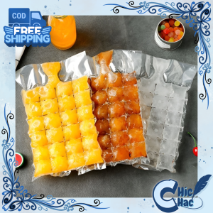 Kantong Cetakan Es Batu Serbaguna / Disposable Ice Making Bag / 10 Pcs Ice Bag 24 Cube Beku Praktis