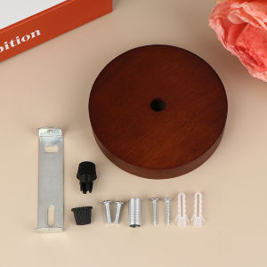 LEI 10 12cm Wood Lamp Base Modern Ceiling Plate Wooden Ceiling Holder Pendant Lamp Fitting Chandelier Base DIY Lighting Accessories