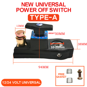 Car Battery Disconnect Switch Quick Cut-off 12V/24V Battery Terminal clamp Wire Cable Clamp Copper Electric Battery Connector Power Cut Off Kill Switches Leak-proof Disconnect Switch Protector Anti-leakage Switch Truck Auto Vehicle Parts