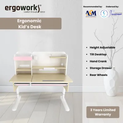 ERGOWORKS Kids Ergonomic Desk Malaysia - IMPACT ERGO-GROWING DESK