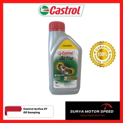 Castrol Activ 2T Oli Samping Low Smoke Piston Guard Synthetic Motor 2T Tak Stroke Ninja R SS RR ZX 150 Force 1 F1ZR Alpha RXZ King Satria 120 NSR RGR
