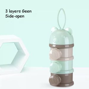 【Ready Stock】3/4 Layers Milk Powder Dispenser Travel Container Bottle Food Dispenser Milk Powder Container Food Storage Box