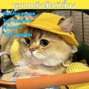 หมวกกีฬา ป้องกันแสงแดด สัตว์เลี้ยงตัวเล็ก หมวกกันแดด สะดวกสบายและระบายอากาศได้ดี ผ้าฝ้ายเดนิม ฤดูร้อน