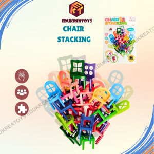 Mainan chairs stacking balance chair edukasi anak kursi susun
