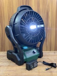 FM1200 12 inches 2-in-1 Rechargeable Fan With LED Light Camping Desk Fan With Battery 45000mAh Set