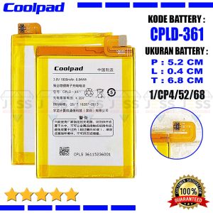 Baterai Battery Original Universal CPLD-361 / CPLD361 Compatible Hp Coolpad Sky Mini E560 4G LTE Ukuran Batre Panjang 5.2cm x Lebar 0.4cm x Tinggi 6.8cm
