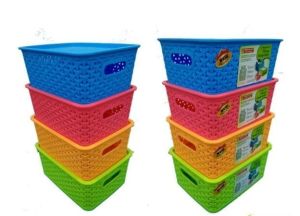 [M] Trissa Keranjang Penyimpanan dengan Penutup / Storage Basket Kotak