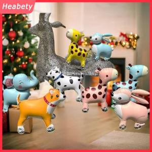 Heabety 4D phim hoạt hình lá bóng bay Voi đứng đi bộ bóng với bánh xe cho trẻ em sinh nhật bên trang trí bé tắm