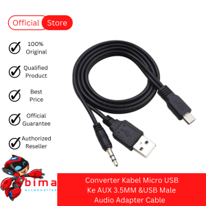 Converter Kabel Micro USB Ke AUX 3.5MM + USB Male