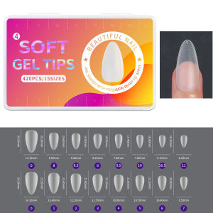 Ali Soft Gel Tips 420 Pcs Matte Fake Nails Press on False Nails Medium Short Design for Nail Extension