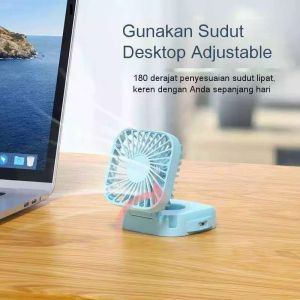 Kipas Cermin Lipat kipas Angin Lipat Cermin Portable Make up Fan USB Mini Folding Fan