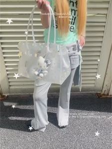original JellyFirkin Gel bag TPU Transparent jelly polka dot shoulder handbag Kiiikiii Same style tote bag