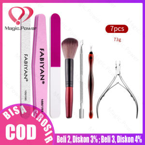 1 set 7pcs alat manicure kutikula pendorong nipper alat manikur