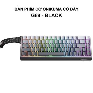 Bàn Phím Cơ ONIKUMA G69 - Bàn Phím Gaming Có Dây 68 Phím Switch Có Hotswap