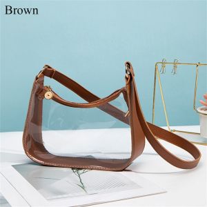 AODDO PVC Túi đeo vai trong suốt Dây Màu kẹo Túi xách Hàng ngày Nhỏ Ví Nữ Cô Gái