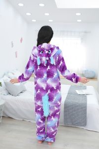 Pokemon19 Year New Cartoon  Parent-Child Couple Autumn and Winter Flannel Purple Night Horse Animal Homewear Wholesale Delivery