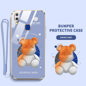 เคสโทรศัพท์ YBD สำหรับ Vivo Y95 Y91i Y91 Y93 1807 1816 1817 1811ไล่ระดับสีการ์ตูนนิ่มโปร่งใสหมีรุนแรงเคสโทรศัพท์กันกระแทกพร้อมกรอบป้องกันกล้องเลนส์คลุมทั้งหมด