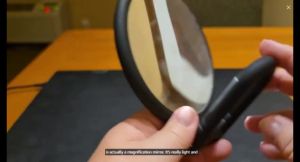 WH Magnifying Handheld Mirror Double Sided with 1x 20x Magnification & Foldable Handle
