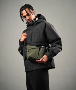 ALPAKA Flow Satchel - Premium EDC Crossbody Bag Key Tether Expandable Bottle Pocket Luggage PassThrough Weatherproof