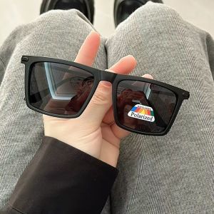 【GIAUSA】night Vision Fashion Polarized Sunglasses Photochromic Outdoor Sun Protection Anti Glare Shades for Men Aesthetic Travel Driving Classic Eyeglasses Original S136+B