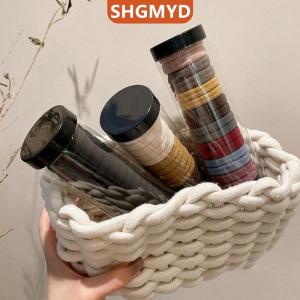 [COD] SHGMYD SPORTS แหวนใส่ผ้าขนหนูกระป๋อง20ชิ้น กล่องยืดหยุ่นสูงไร้รอยต่อสีทึบที่มัดผมหางม้าเครื่องประดับผม