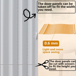 Sliding Door PVC folding door Accordion Door indoor household partition track door Suitable For kitchen bathroom balcony simple door