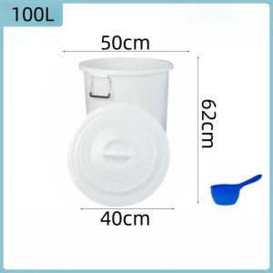 Covered plastic bucket large-capacity household water storage bucket