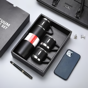 Termos Vacuum Flask Set 500ml Botol Minum Cangkir  3 in1 Gift set