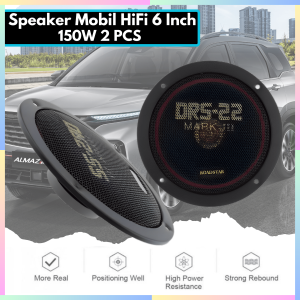 FAST DELIVERY ROADSTAR Speaker Mobil Full Bass Komplit Mini Kecil HiFi 6 Inch 150W 2 PCS Portable