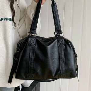 TasBagShop Korean-style Casual Tote Bag Womens PU Shoulder Bag Crossbody bag
