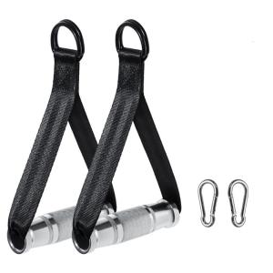 Dây kéo Grip thể dục xử lý mạnh mẽ Nylon Webbing Grip puller xử lý hợp kim nhôm bài tập nắm chặt ban nhạc xử lý