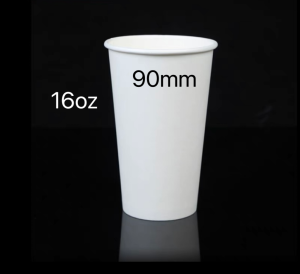 40pcs /16oz 50pcs/22oz double coated paper cup Plain white 90mm /coffee milk tea paper cup hot drink cup