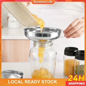 Wide Mouth Funnel Stainless Steel Canned Funnel With Handle for Wide and Regular Mouth Jars S/L Oil