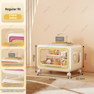 HALOO Front-Opening Kids Storage Organizer Box - Easy Access Toy & Book Bin with Stable Stacking | Space-Saving