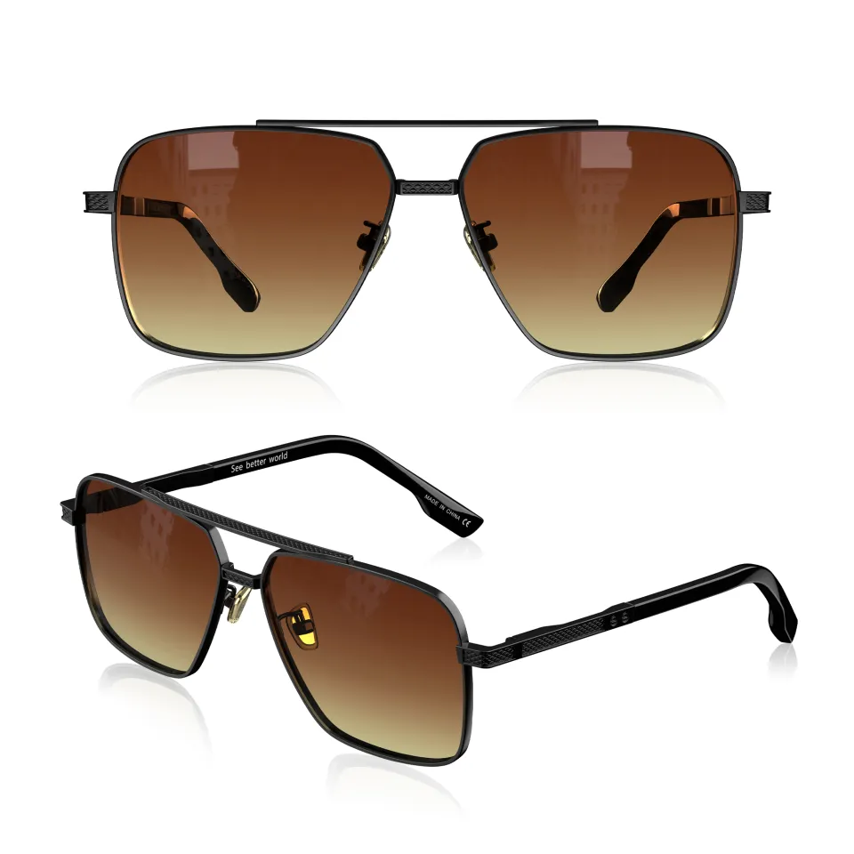 LUENX Kacamata Hitam Aviator Sunglasses for Men Women Polarized