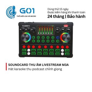 Soundcard thu âm livestream M3A - Hỗ trợ karaoke podcast chỉnh giọng hát