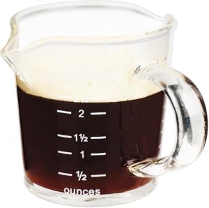 Espresso Shot Glass 70ML/2.3OZ Triple Pitcher Barista Double Spouts With Pouring Handle (1 Pack)