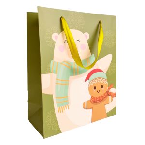 Pinky Bee Kantong Kertas / Paper Bag Natal Santa 32x26x12cm 70180600