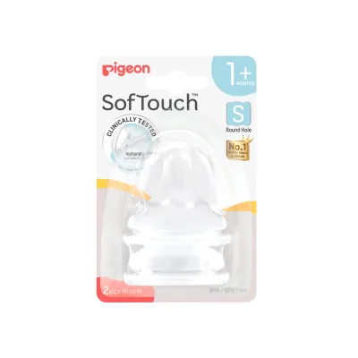 PIGEON SOFTOUCH NIPPLE 2PC S