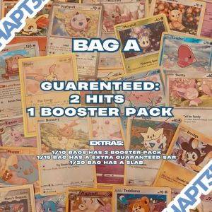 CHANCE OF GRADED SLABS - Pokemon TCG Mystery Pack / box for Hits + Booster Pack