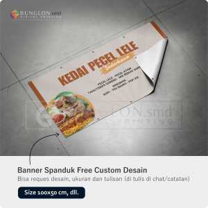 PRINT CETAK SPANDUK BANNER KEDAI PECEL LELE FREE DESAIN