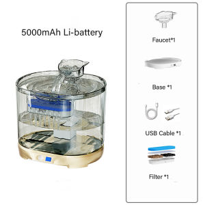 2.2L Wireless Cat Water Fountain Automatic Pet Water Dispenser Wireless Motion Sensor Smart Pet Dog Water Drinker